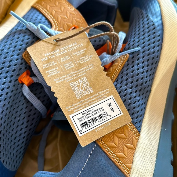 OluKai Wailuku Sneakers Moonlit Ocean/Vintage Blue Size 9 NEW IN BOX - Picture 6 of 7